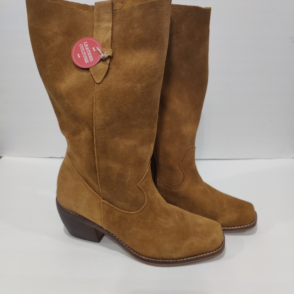 Anthropologie MTNG Originals Suede Leather Boots